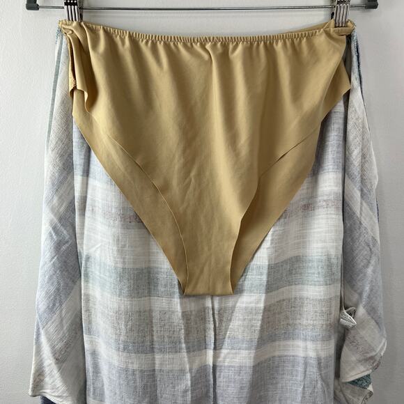 ZARA Sarong Striped Wrap Skirt Tie Waist Multi-Color Boho Size M Medium - Picture 5 of 7